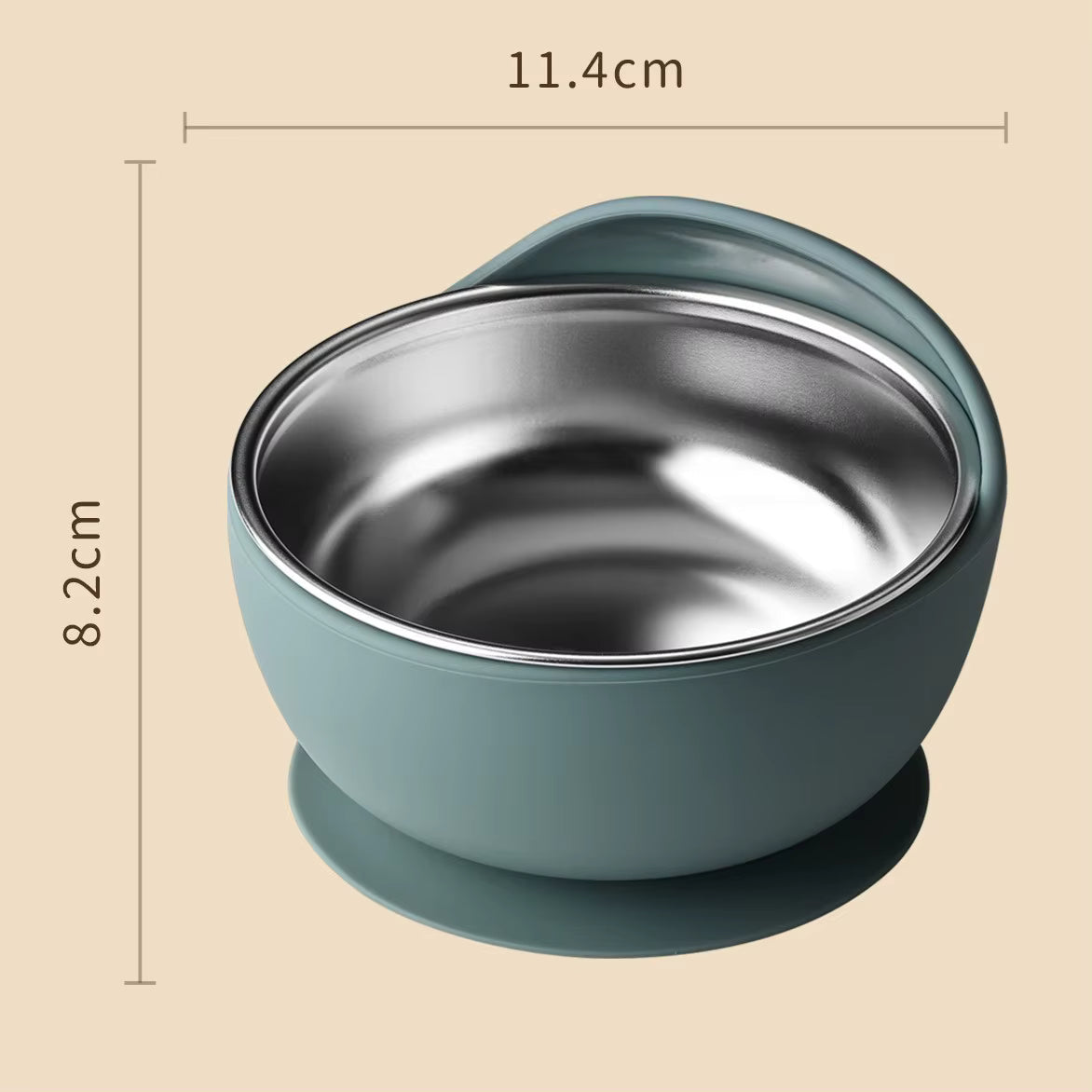 Stainless Steel Baby Bowl with Silicone Sleeve | Boélème Lebanon | Toddler Feeding Set (5 Colors)