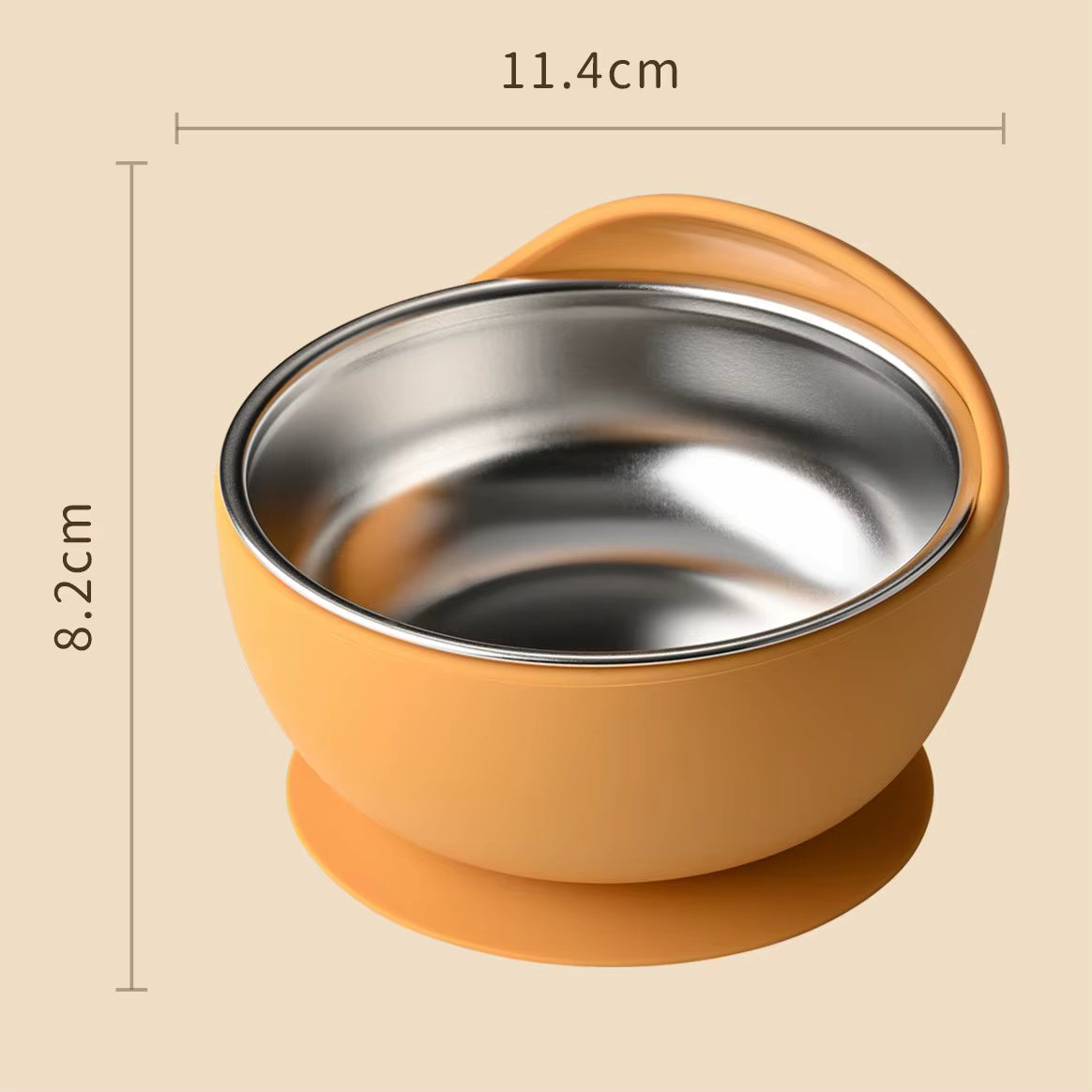 Stainless Steel Baby Bowl with Silicone Sleeve | Boélème Lebanon | Toddler Feeding Set (5 Colors)