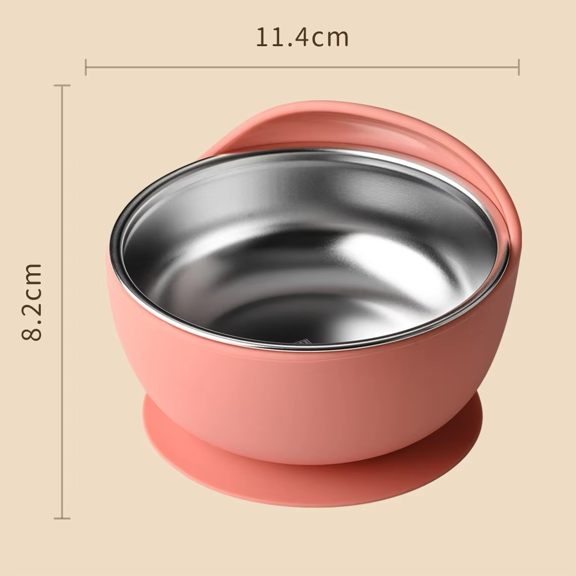 Stainless Steel Baby Bowl with Silicone Sleeve | Boélème Lebanon | Toddler Feeding Set (5 Colors)