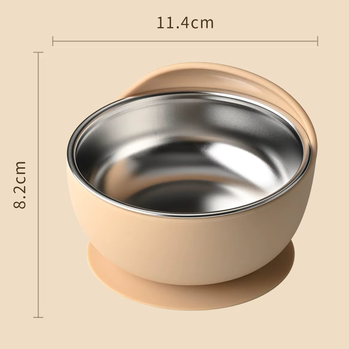 Stainless Steel Baby Bowl with Silicone Sleeve | Boélème Lebanon | Toddler Feeding Set (5 Colors)