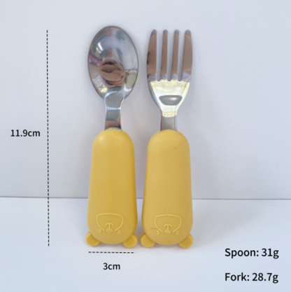 Stainless Steel Baby Bowl with Silicone Sleeve | Boélème Lebanon | Toddler Feeding Set (5 Colors)